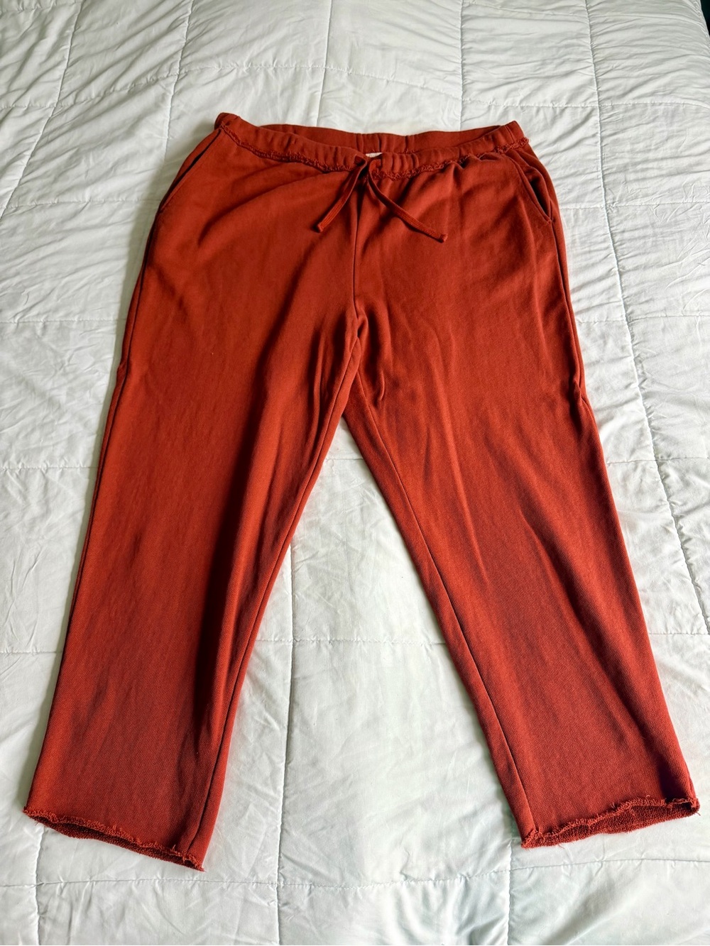 Eileen Fisher Drawstring lounge pants in Rust